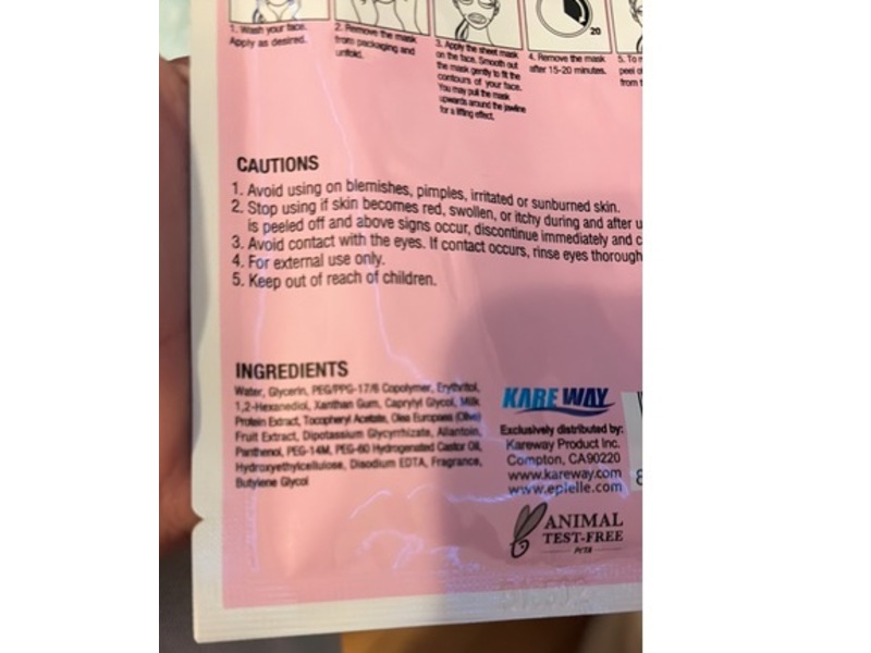 Epielle Cat Facial Mask, 0.8 fl oz/23 mL, 1 Count