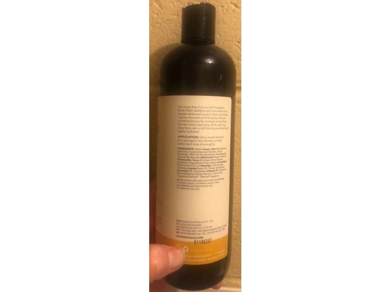 Sukin Botanical Body Wash, Coconut & Pineapple, 16.9 fl oz/500 mL