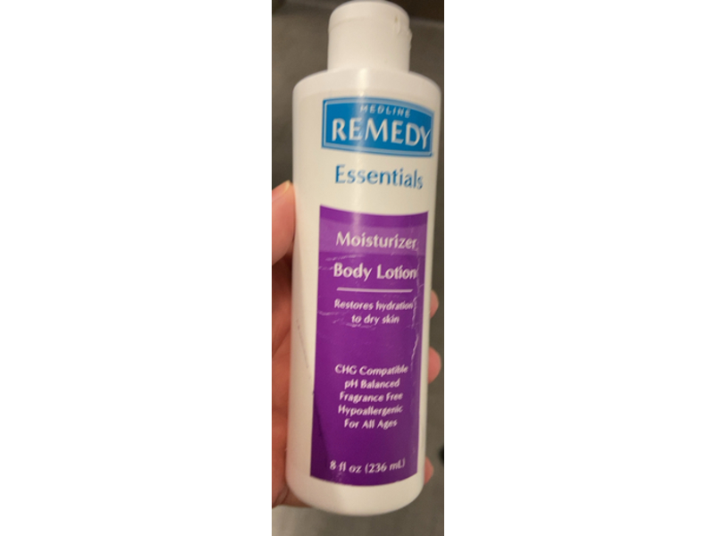 Medline Remedy Essentials Moisturizing Body Lotion, 8 fl oz/236 mL