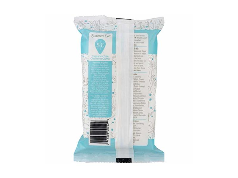 Summer's Eve Cleansing Cloths Fragrance Free 32 Count