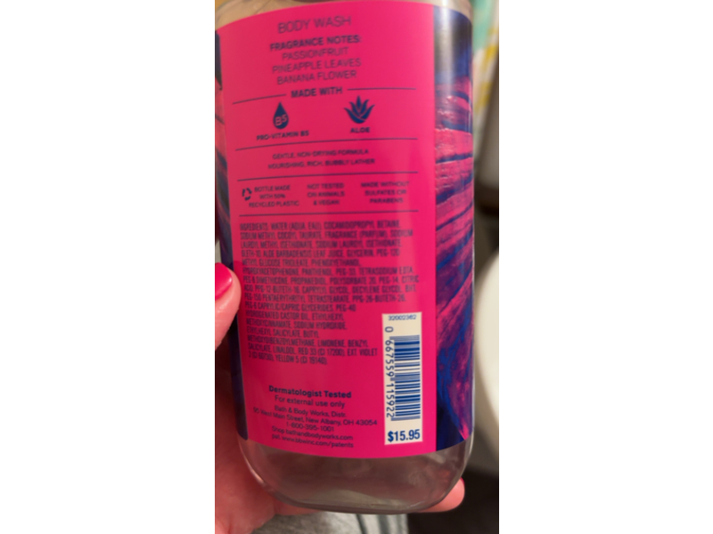 Bath & Body Works Bahamas Body Wash, Passion Fruit & Banana Flower, 10 fl oz/295 mL