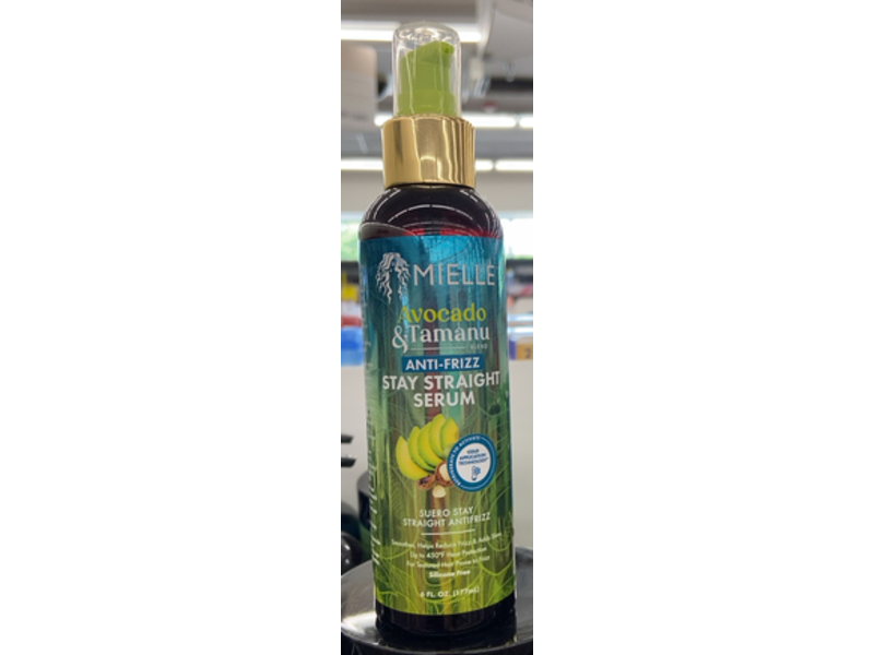 Mielle Anti-Frizz Stay Straight Serum, Avocado & Tamanu, 6 fl oz/177 mL