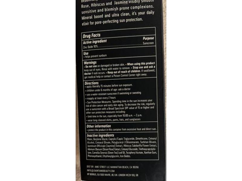 Saint Jane Luxury Sun Ritual Sunscreen, Pore Smoothing, SPF 30, 1.7 fl oz/50 mL