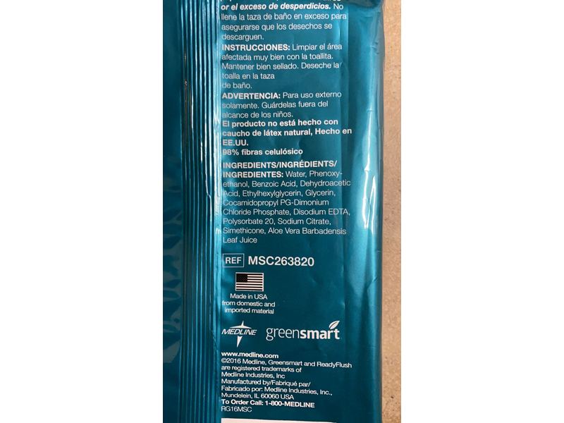 Medline Readyflush Biodegradable Flushable Wipes, 960 Count