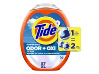 Tide Odor + Oxi Laundry Detergent Advanced Odor + Stain Fighter Power Pods, Original Scent, 57 Count, 84 oz/2.39 kg - thumbnail 1