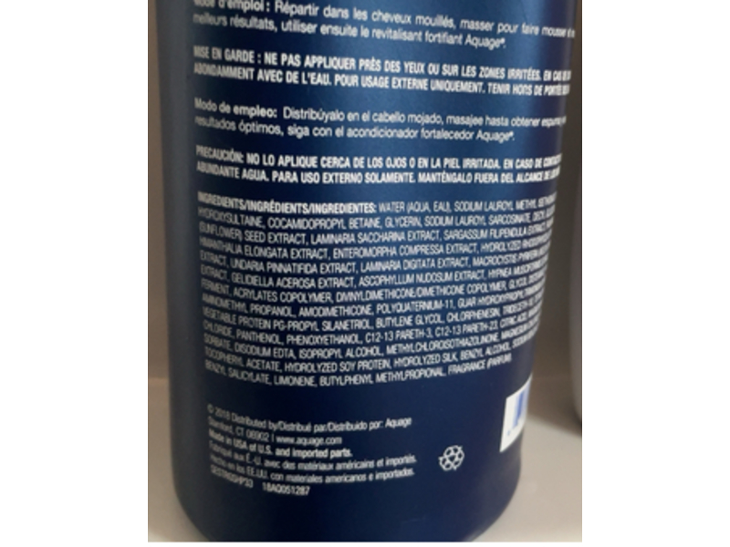 Aquage Seaextend Strengthening Shampoo, Thermal - V, 33.8 fl oz/1 L