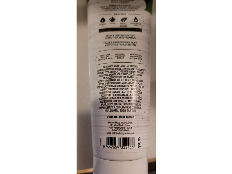 Bath & Body Works Body Cream, Cucumber Melon, 8 oz/226 g