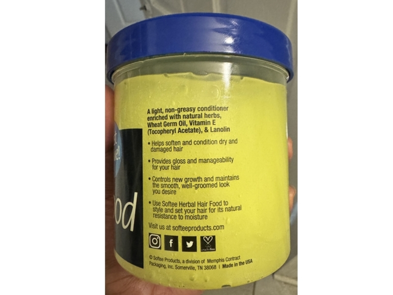 Softee Hair Food Conditioner, Vitamin E, 12 oz/340 g