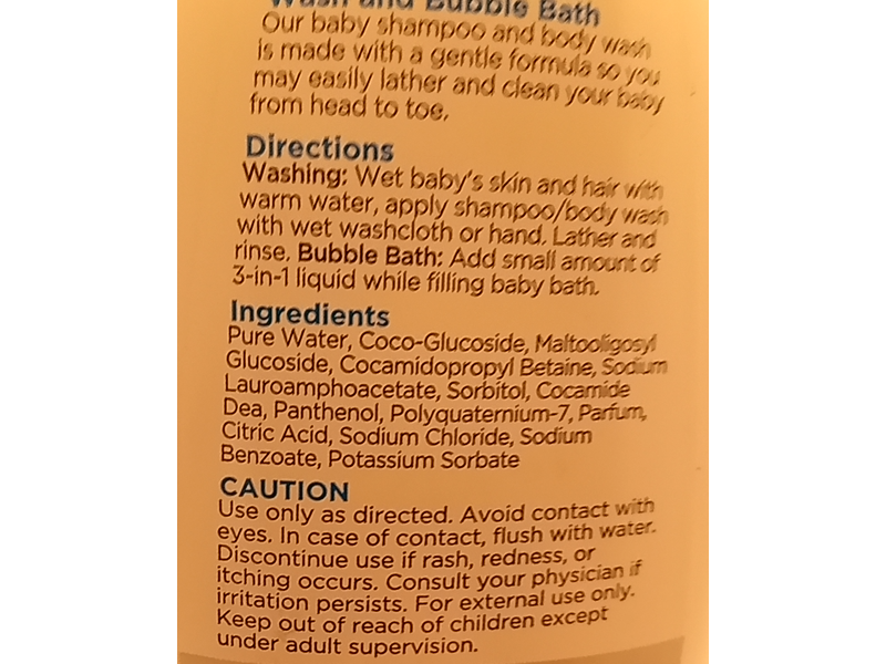 Fisher Price 3 In 1 Shampoo, Bubble Bath & Body Wash, 10 fl oz/296 mL