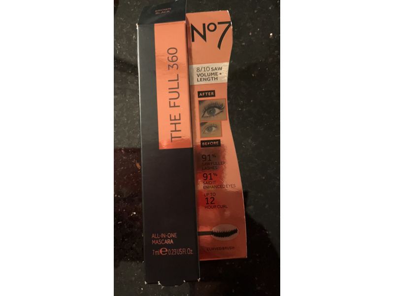 Boots No7 The Full 360 8/10 Saw Volume + Length All-In-One Mascara, Brown Black, 0.23 fl oz, Pack of 2