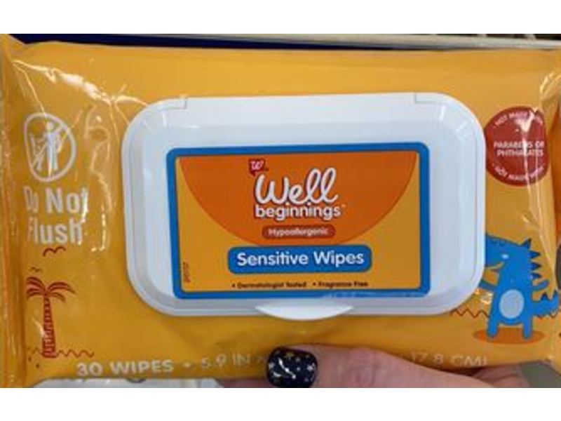 Well Beginnings Wipes, Sensitive, 30 Count