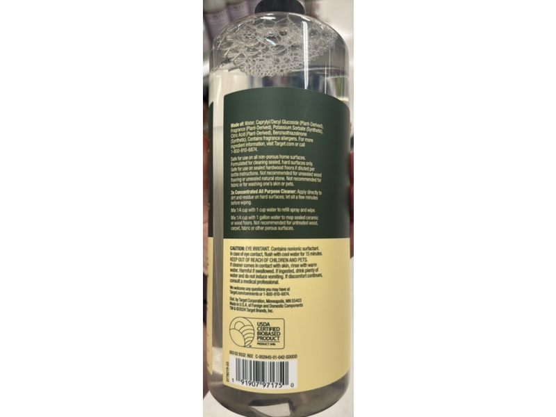 Ever Spring Concentrated All Purpose Cleaner, Lemon & Mint, 32 fl oz/946 mL