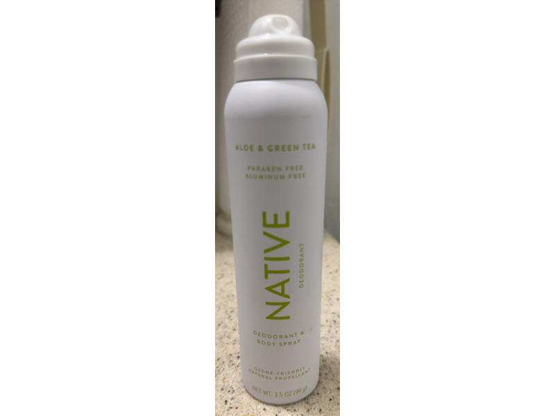 Native Deodorant & Body Spray, Aloe & Green Tea, 3.5 oz/99 g