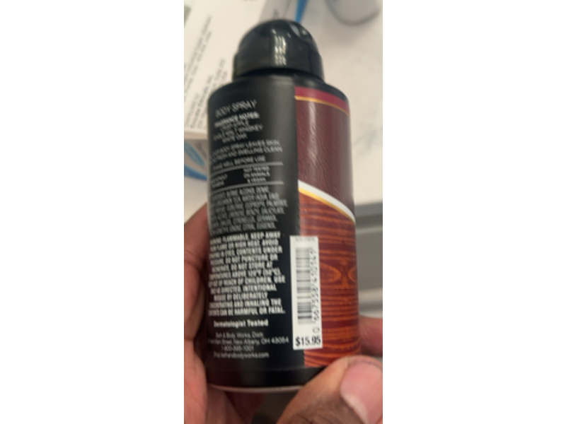 Bath & Body Works Men's Collection Body Spray, Whiskey Reserve, 3.7 oz/104 g