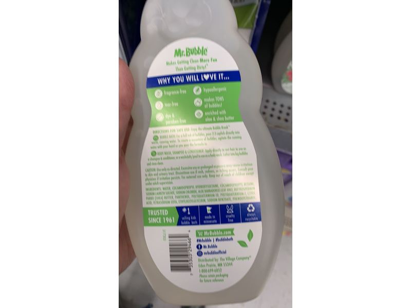 Mr. Bubble 4 in 1 Bubble Bath, Body Wash, Shampoo & Conditioner, 16 fl oz / 473 ml, Pack of 4