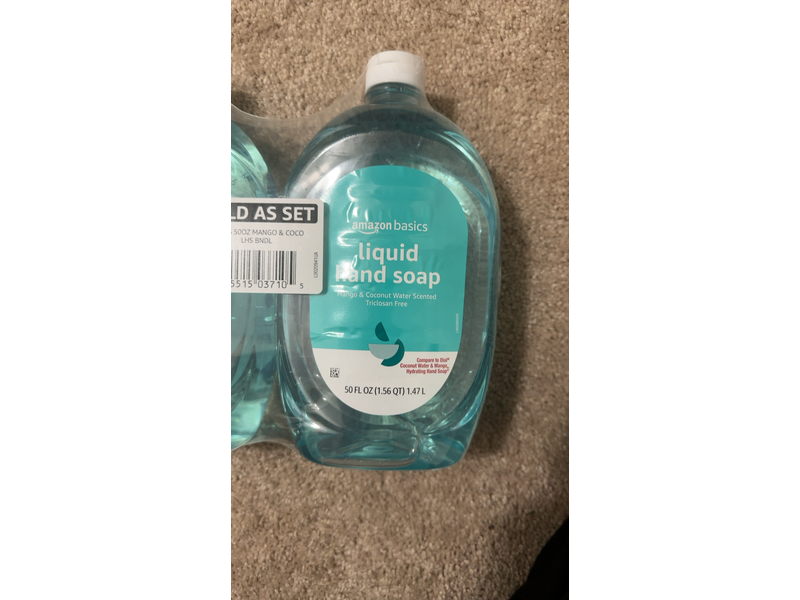 Amazon Basics Liquid Hand Soap Refill, Mango and Coconut Water Scent, Triclosan-Free, 56 Fluid Ounces, Pack of 1