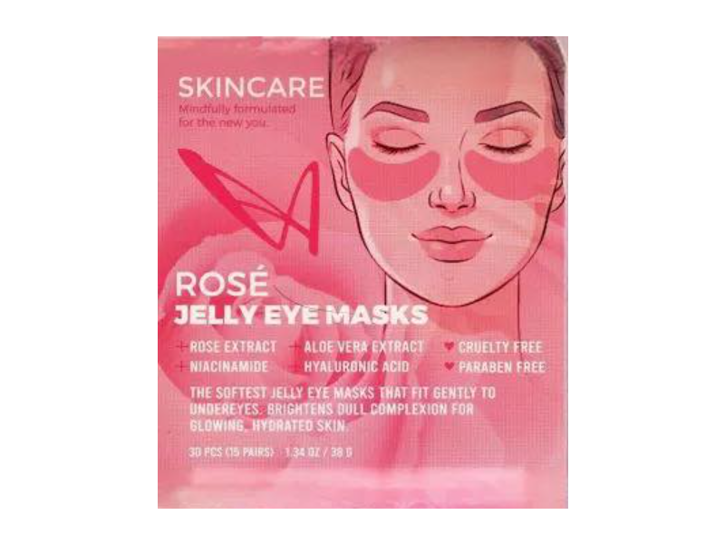 Skincare Rose Jelly Eye Masks, 1.34 oz/38 g, 15 Pairs