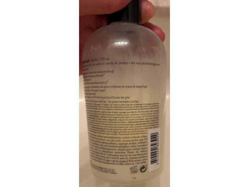 Philosophy Purity One-Step Facial Cleanser, Meadowfoam Seed Oil, 12 fl oz/360 mL