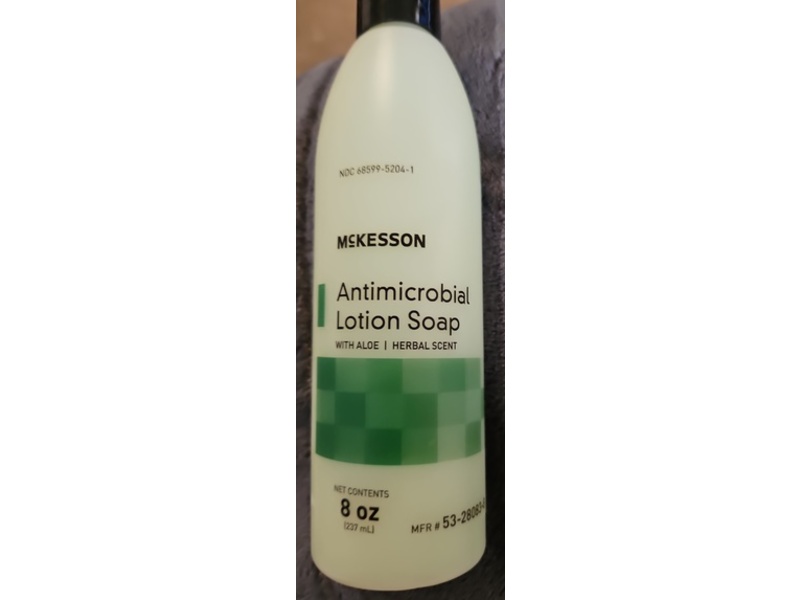 McKesson Antimicrobial Lotion Soap, Aloe + Herbal Scent, 8 oz/237 mL