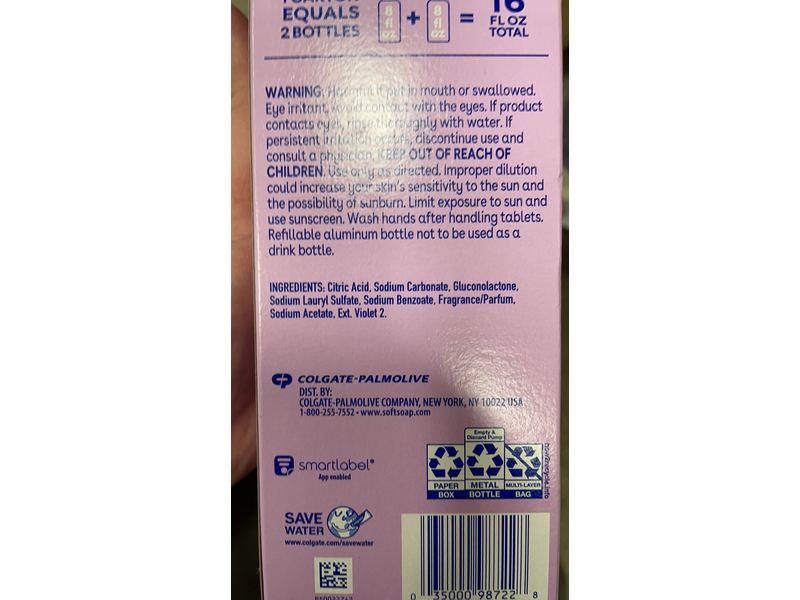 Softsoap Foaming Hand Soap Tablets Starter, Sparkling Lavender
