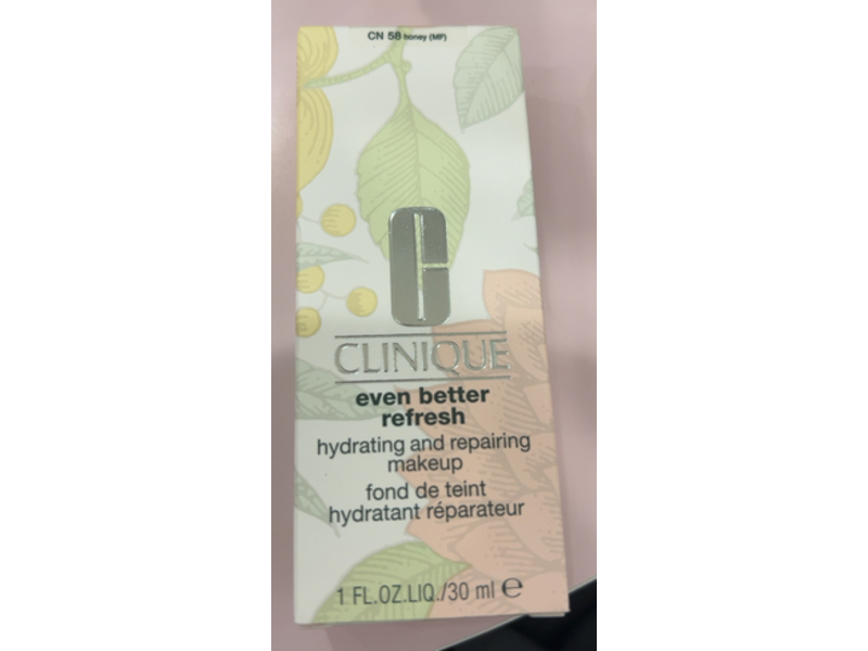 Clinique Even Better Refresh Hydrating & Repairing Makeup, CN58 Honey, 1 fl oz/30 mL
