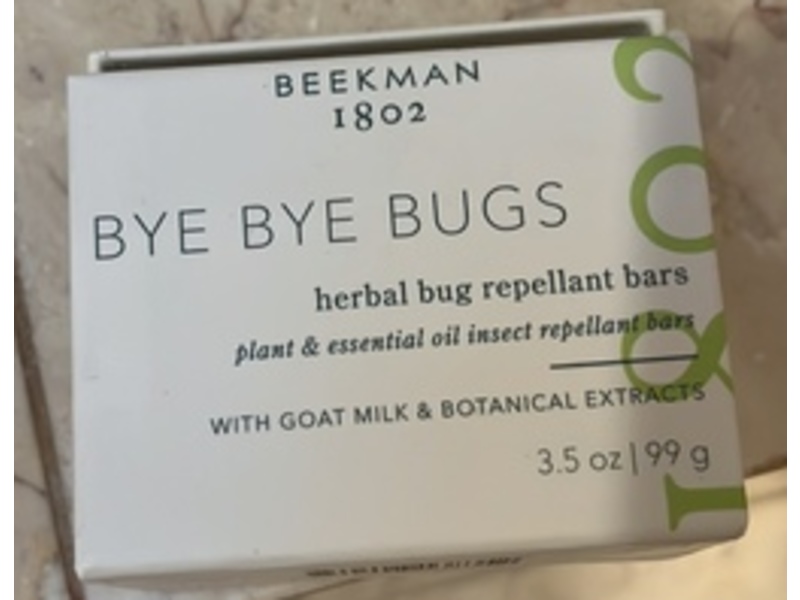 Beekman 1802 Bye Bye Bugs Herbal Repellant Bar Soap, 3.5 oz/99 g