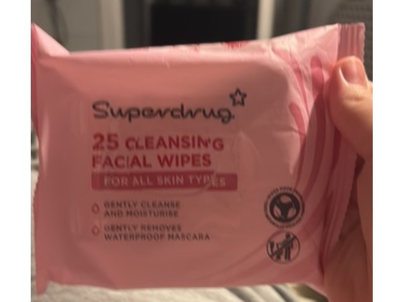 Superdrug Cleansing Facial Wipes, For All Skin Types, 25 Count