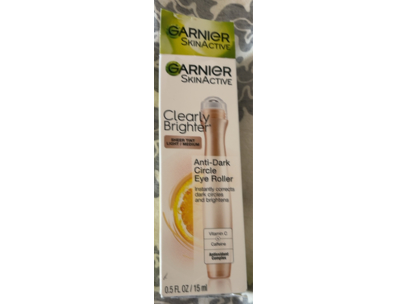 Garnier SkinActive Anti-Dark Circle Eye Roller, Sheer Tint Light/Medium, 0.5 fl oz/15 mL