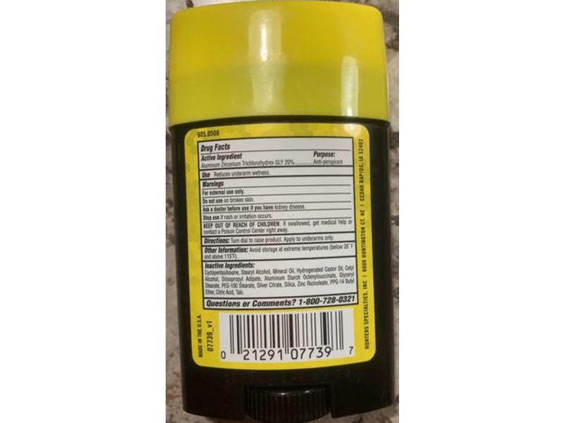 Hunters Specialties Scent A Way Antiperspirant, 2.25 oz/64 g