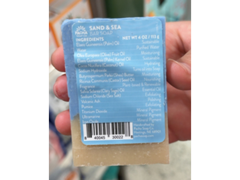 Pacha Soap Sand & Sea Bar Soap, 4 oz/113 g