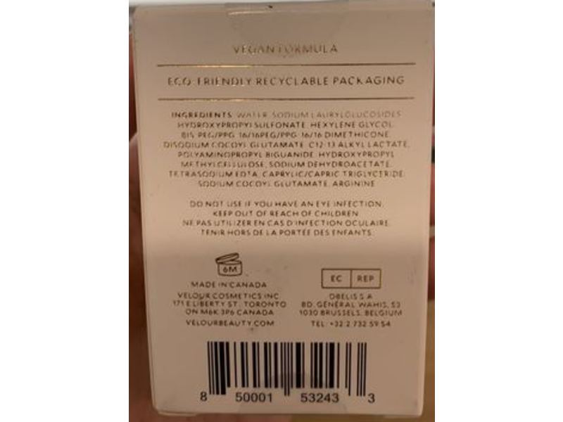 Velour Lash Clean Oil Free Liquid Makeup Remover, Hypoallergenic, 1.7 fl oz/50 mL