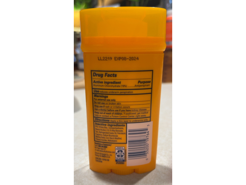 Arm & Hammer Ultra Max Antiperspirant Deodorant, Cool Blast, 2.6 oz/73 g