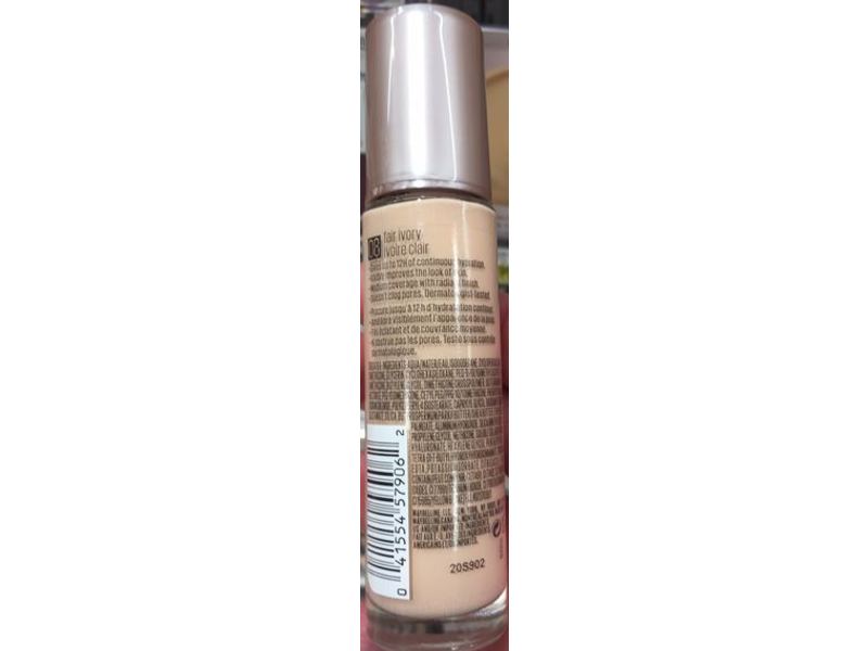 Maybelline New York Dream Radiant Liquid Hydrating Foundation, 08 Fair Ivory, 1 fl oz/30 mL