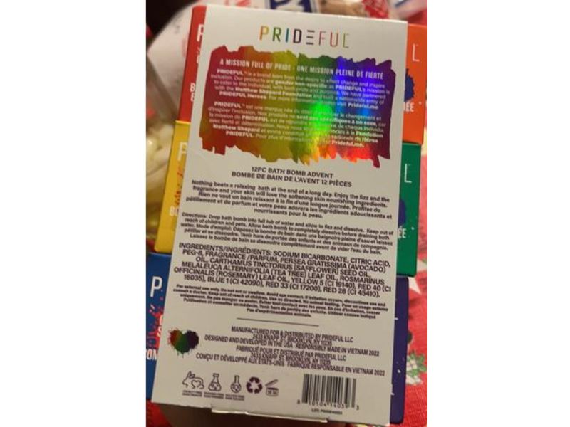 Prideful Bath Bomb Advent, 1.76 oz/50 g, 12 Count