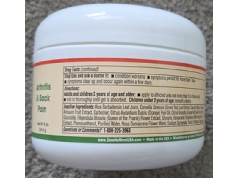 Sore No More Warm Pain Relief Gel, 8 oz/226 g