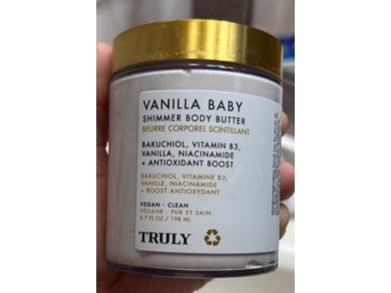 Truly Shimmer Body Butter, Vanilla Baby, 6.7 fl oz/198 mL