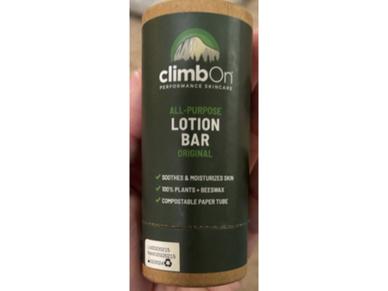 climbOn All Purpose Lotion Bar, Original, 2.0 oz/56 g