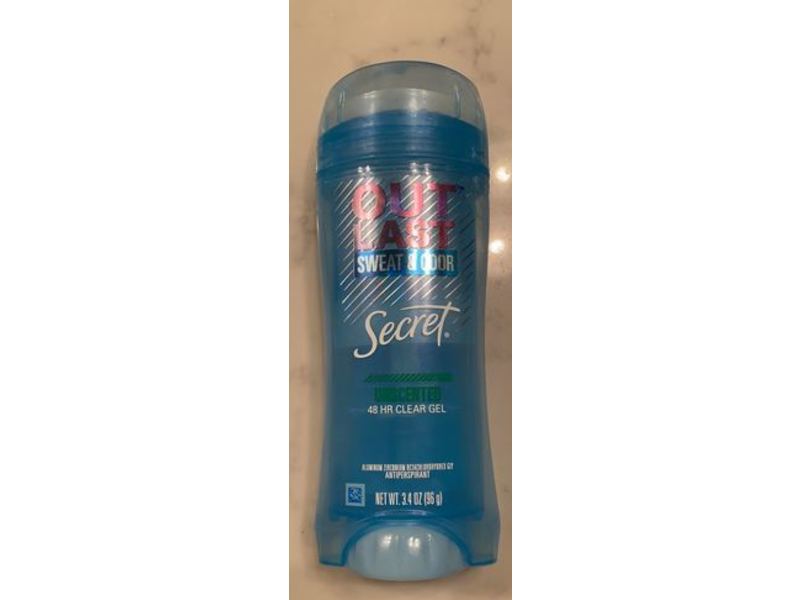 Secret Outlast Sweet & Odor Antiperspirant, Unscented, 3.4 oz/96 g