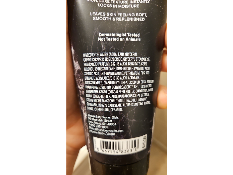 Bath & Body Works Ultimate Hydration Body Cream, Marble, 8 oz/226 g