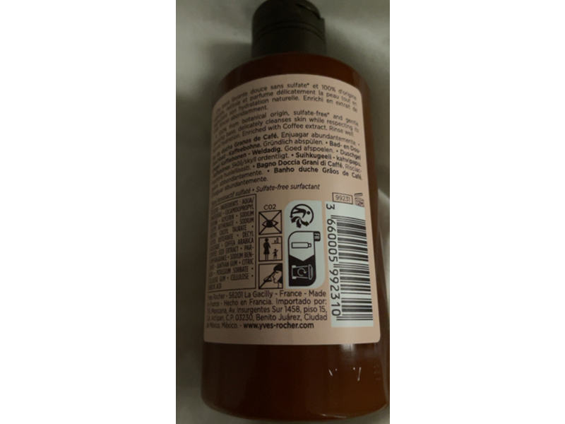 Yves Rocher Comforting Bath & Shower Gel, Coffee Beans, 6.7 fl oz/200 mL