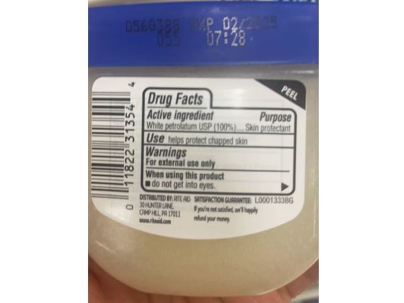 Rite Aid Petroleum Jelly, 3.75 oz/106 g