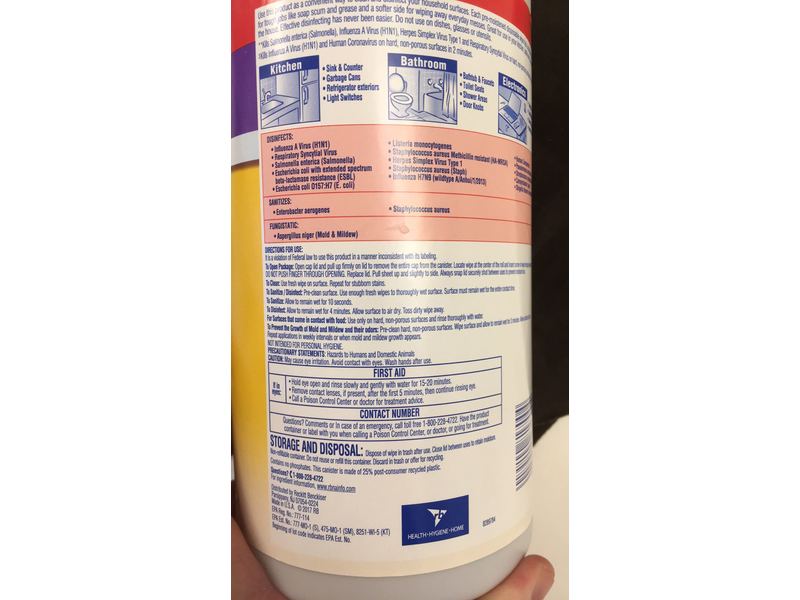 Lysol Dual Action Wipes, Citrus Scent, 598 g, 75 Ct