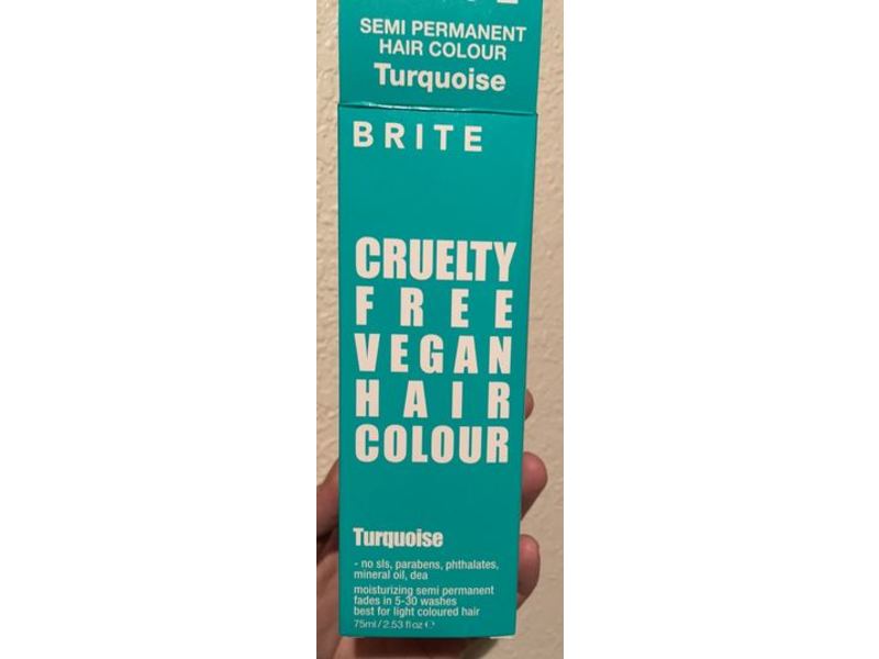 Brite Cruelty Free Vegan Colour, Turquoise, 2.53 fl oz/75 ml