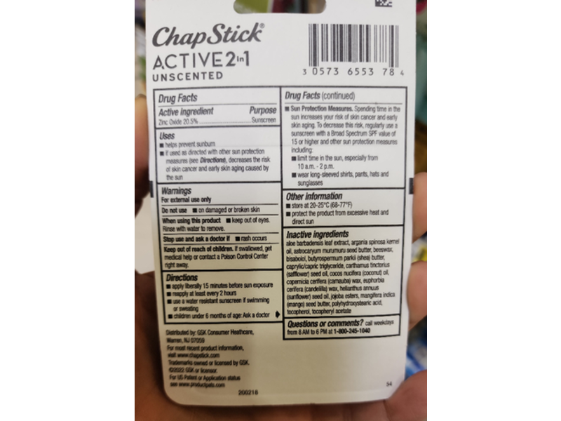 Chapstick Lip Balm Set, Almond Oil + Rose Water + Mint Tea, 0.15 oz/14 g