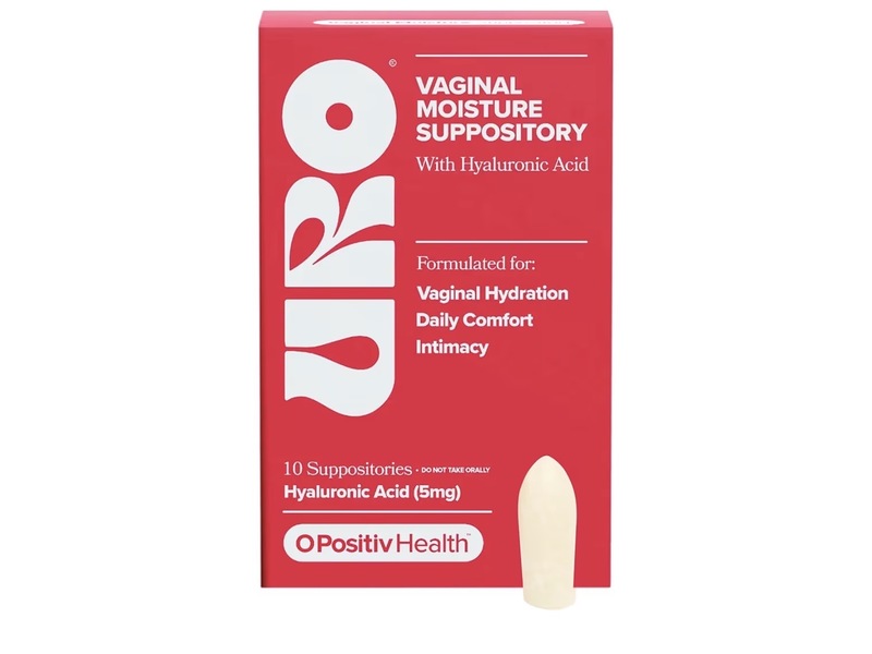 O Positive Health Uro Vaginal Moisture Suppository, Hyaluronic Acid, 10 Count