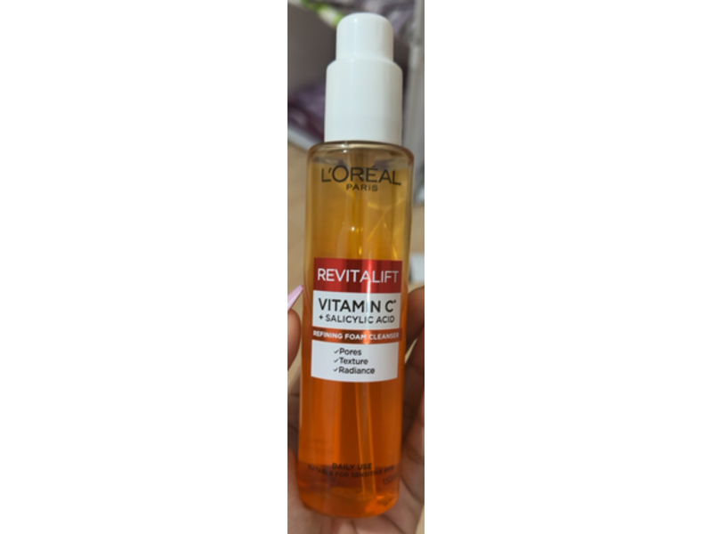 L’Oreal Paris Revitalift Refining Foam Cleanser, Vitamin C + Salicylic Acid, 150 mL