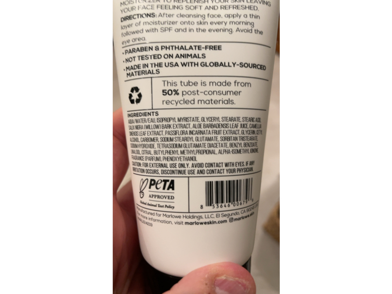 Marlowe Facial Moisturizer, No.123, 8 fl oz/177.4 mL