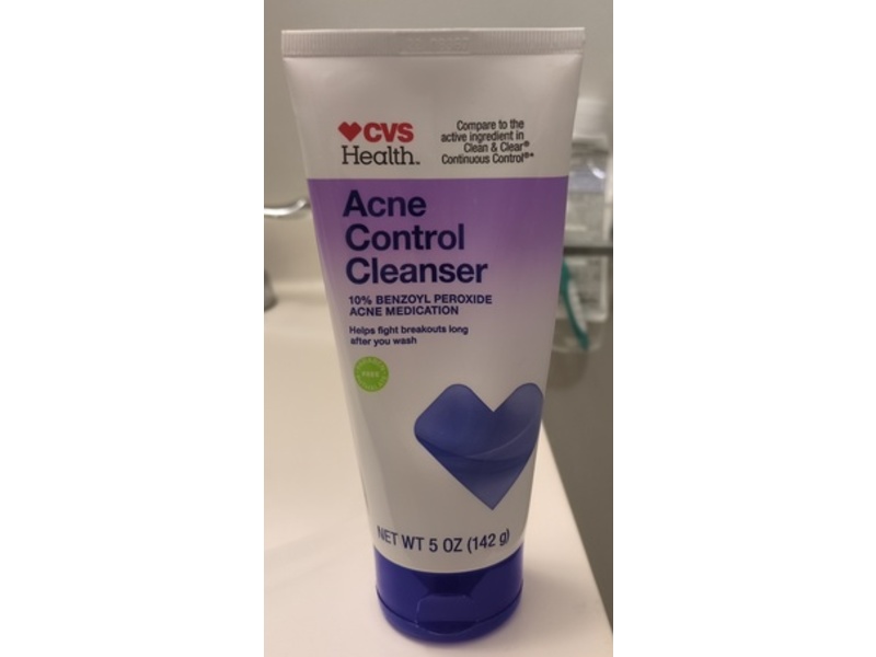 CVS Health Acne Control Cleanser, 10% Benzoyl Peroxide, 5 oz/142 g