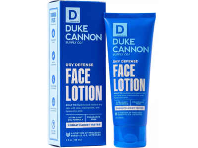 Duke Cannon Supply Co Dry Defense Face Lotion, 3 fl oz/88 mL