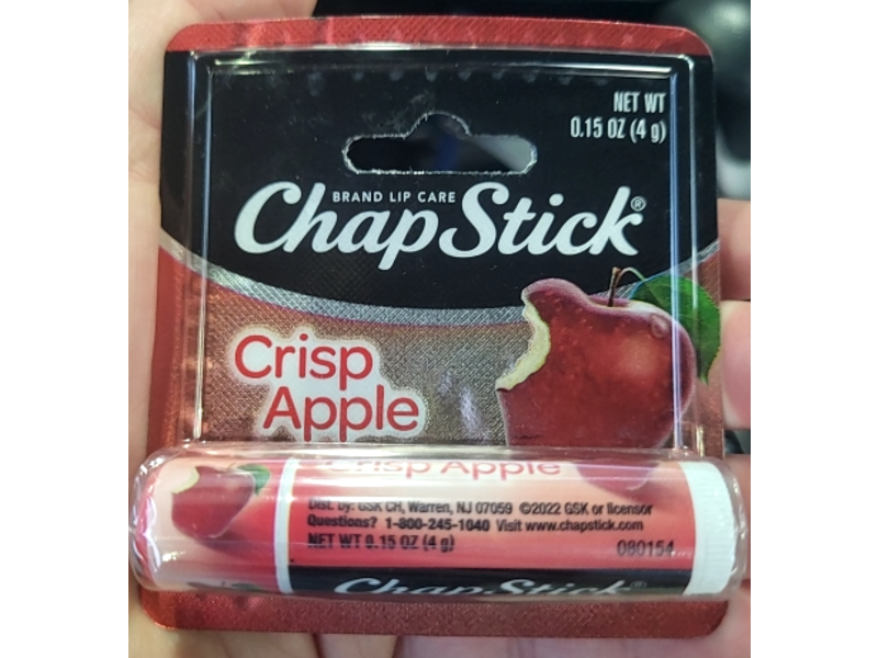 Chapstick Lip Balm, Crisp Apple, 0.15 oz/4 g